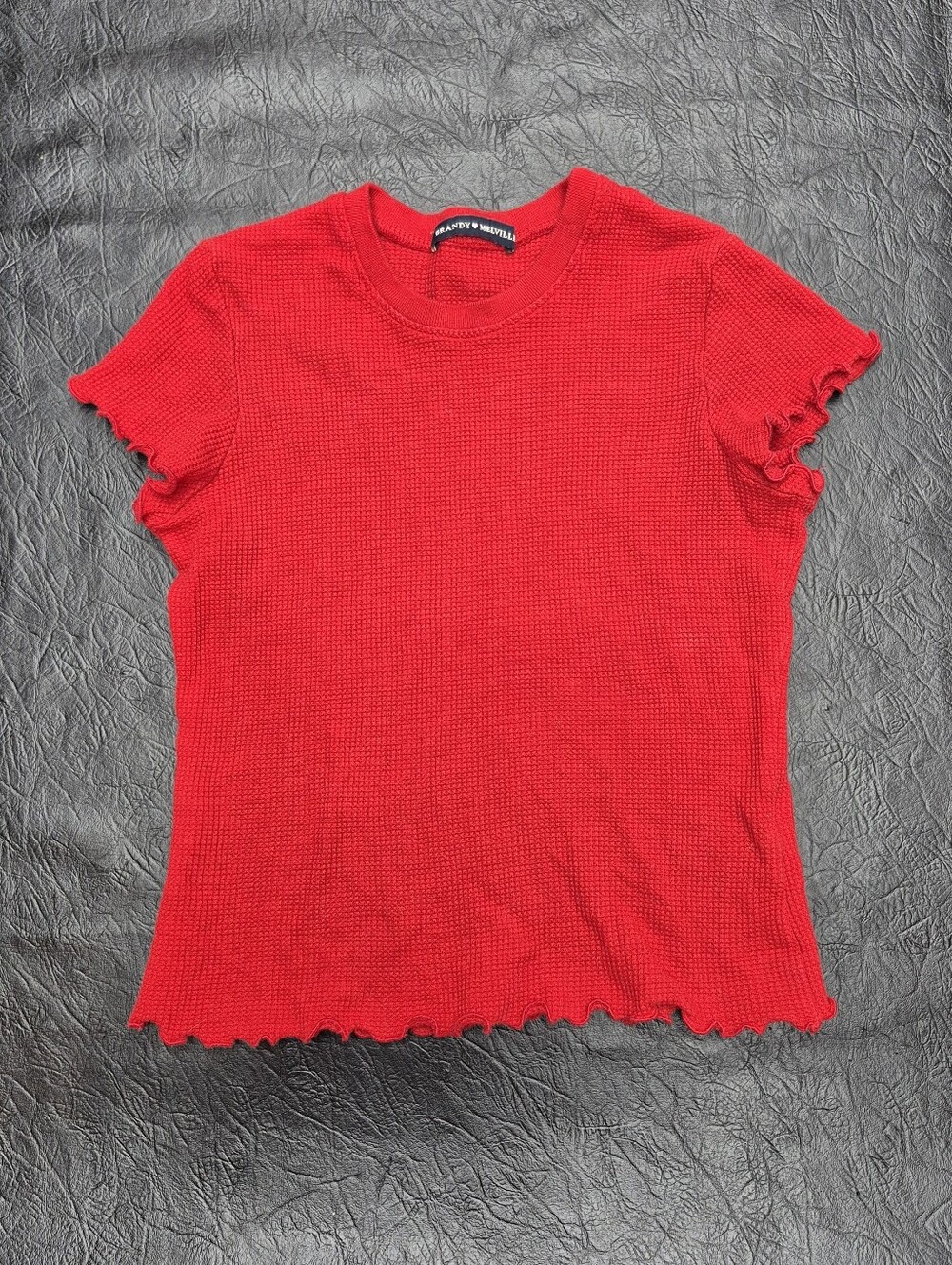 Red Brandy Melville Baby Tee
